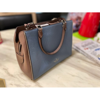 KATE SPADE 荔枝皮撞色手提肩背兩用托特包