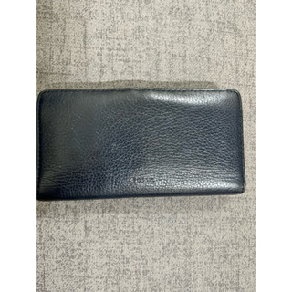 FOSSIL 深藍色真皮皮夾 8.9成新