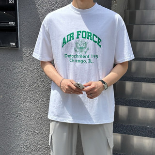 AlanKoreaStore｜AIR FORCE TEE 春夏新品 落肩 透氣 韓國男裝 正韓男裝 韓系短t