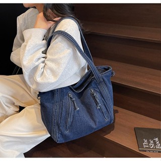 新品✨夏天流行牛仔托特包 腋下包 牛仔包包 休閒百搭 通勤包 上班包包 大學包包 上課包包 大容量包包 出遊 街頭搭配
