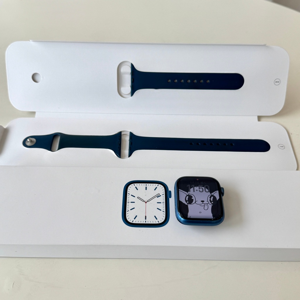 【艾爾巴二手】Apple Watch S7 45mm GPS A2474 藍色#二手智慧手錶#嘉義店W0FHQ
