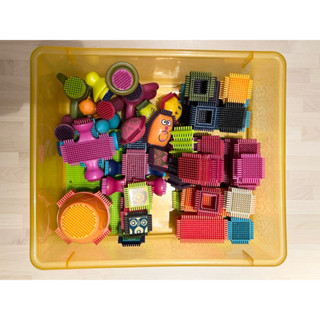 二手 【美國B.Toys】布萊斯特鬃毛積木(75pcs)