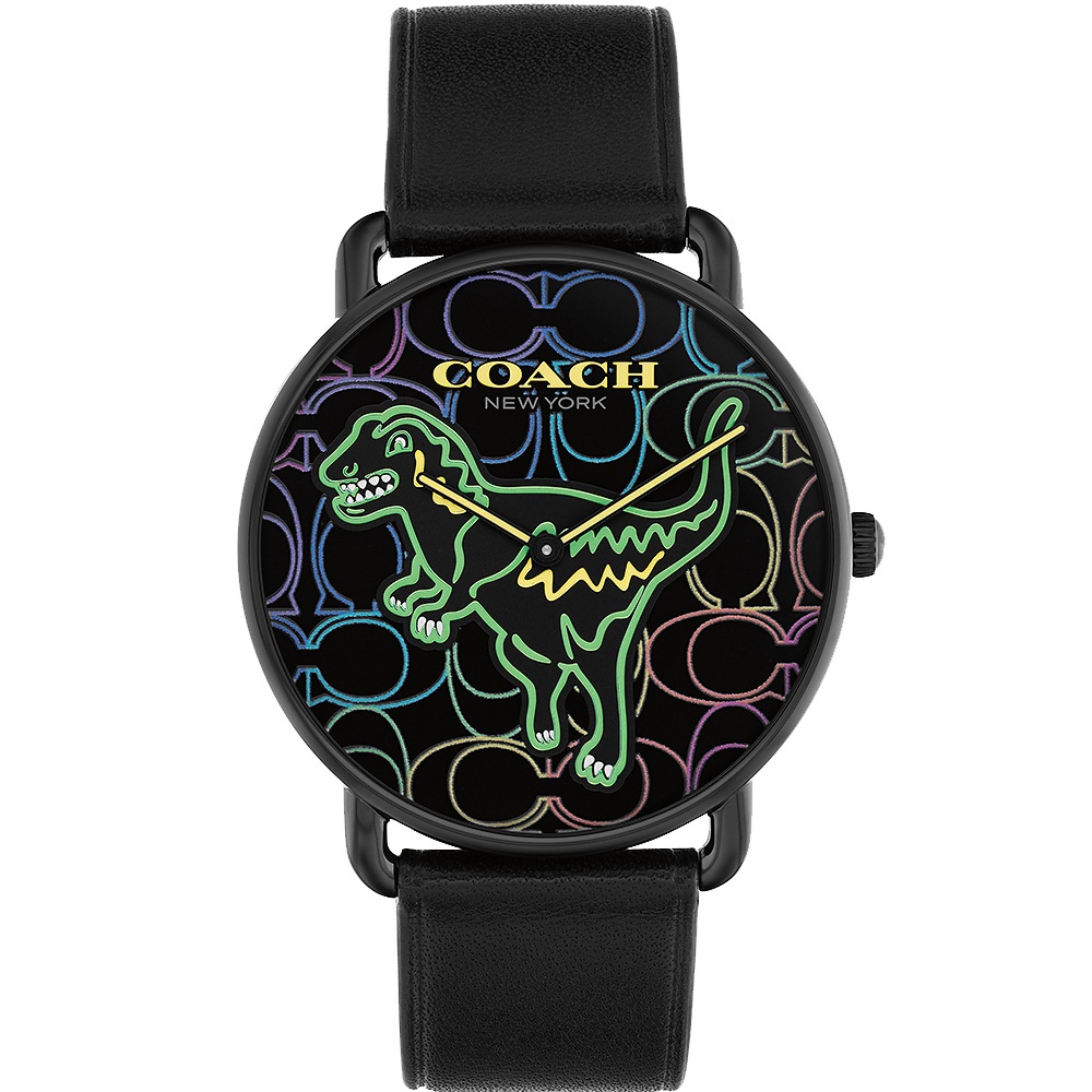 COACH Elliot 派對夜光恐龍CC手錶 男錶 中性錶-41mm 送禮 禮物 CO14602732