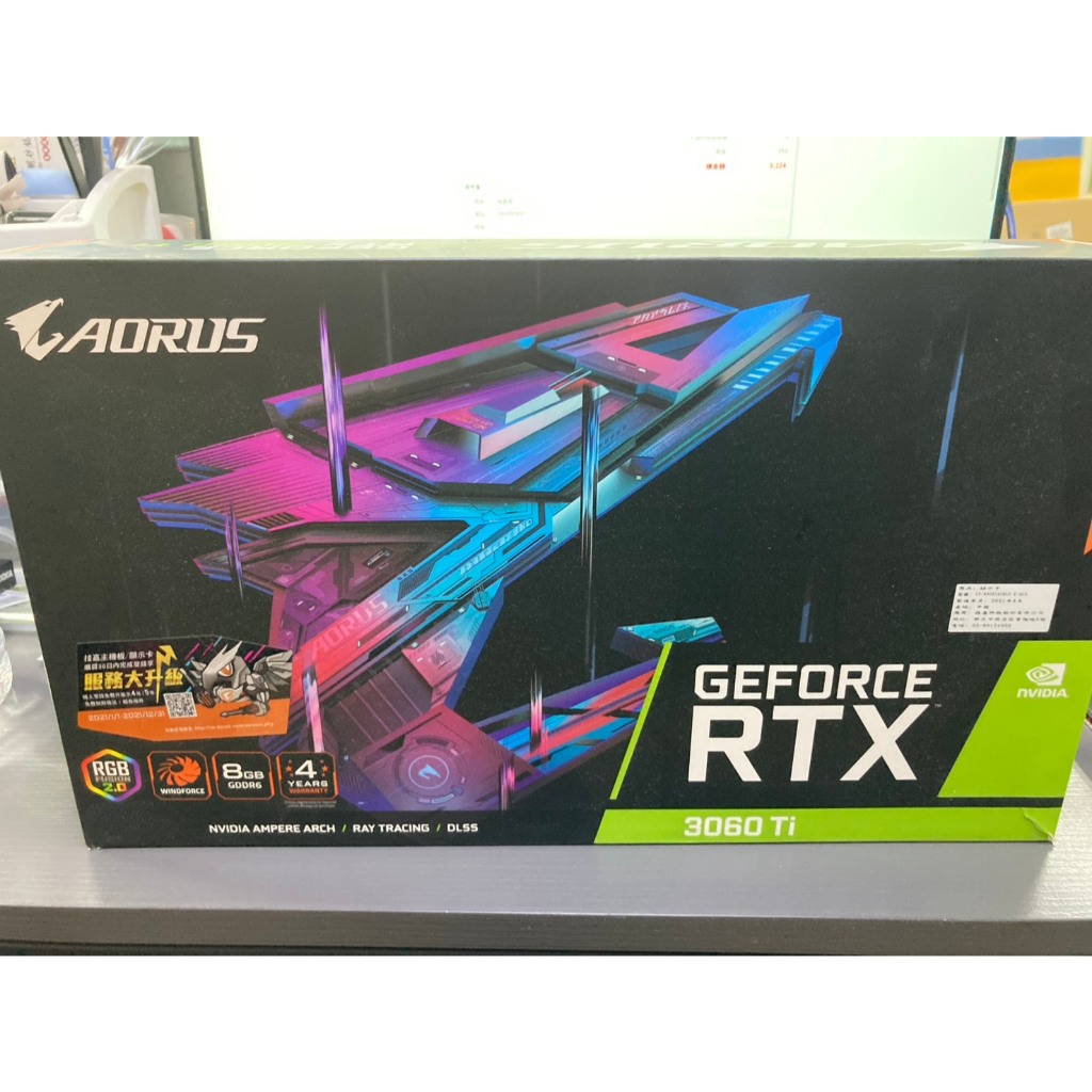 技嘉 AORUS RTX3060Ti ELITE 8G 顯示卡 原廠更換散熱膏  已註冊保內📌自曲優惠價8200