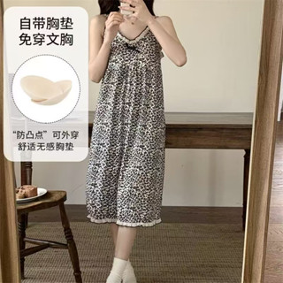 【多多的店】現貨 臺灣出貨 免穿文胸 牛奶絲 春夏款 睡裙 睡衣 寬鬆 大人加大碼 85公斤可穿 法蘭絨 家居服睡衣