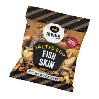 新加坡【IRVINS】鹹蛋黃魚皮 20g/包 (原味) 新加坡必買伴手禮 黑鴨鹹蛋黃魚皮 熱銷零食