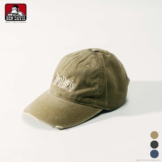 BEN DAVIS LONG BRIM DAMEGE CAP 復古 水洗 字母 刺繡 棒球帽 3色