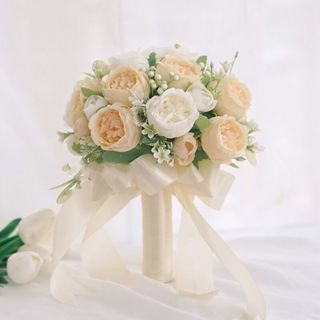 手捧花新娘韓式婚禮 結婚領證模擬花束 森系婚紗攝影拍照道具 手捧玫瑰花