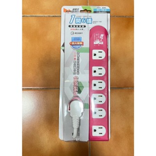 Supercell 超電王 1開6插電腦延長線 6孔洞延長線 電腦延長線 延長線 [顏色可挑選]