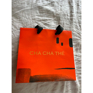 CHA CHA THE 採採食茶 紙袋 禮盒 塗鴨 笑臉 橘色 甜點紙袋 包裝袋禮品袋 精緻手提紙袋 收納盒禮物袋收納袋