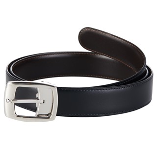 MONTBLANC 萬寶龍 矩形鍍鉑金皮帶 (福利品)