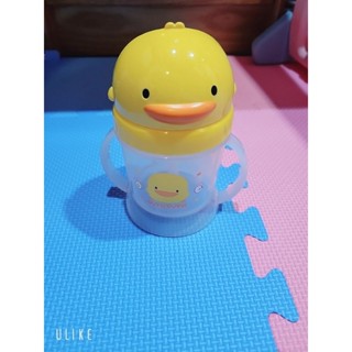 黃色小鴨 PIYOPIYO PP滑蓋吸管練習杯 （ 全新 ）