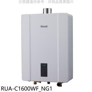 林內【RUA-C1600WF NG1】16公升恆溫強制排氣FE式熱水器天然氣(全省安裝)(商品卡1200元)