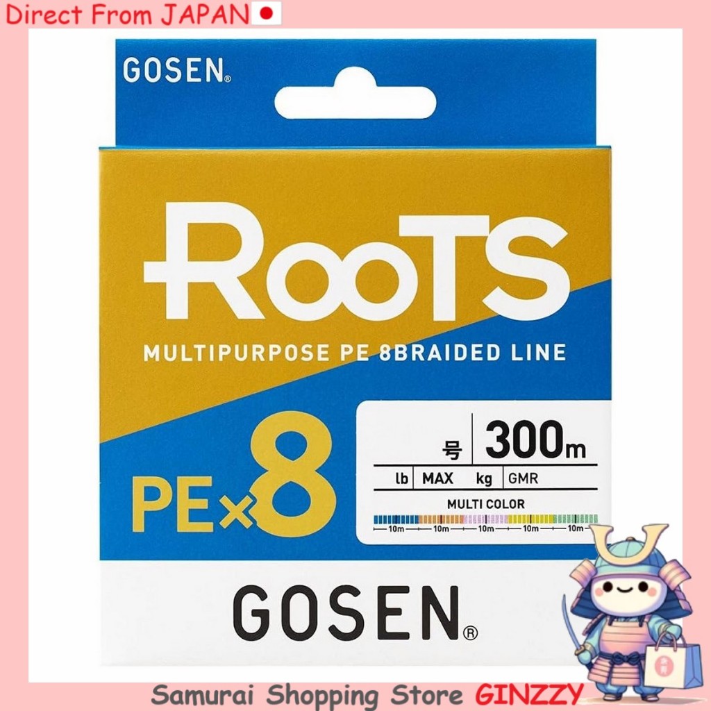 GOSEN Roots PE 單絲釣魚線 300m 多色款 日本 釣魚用品