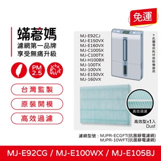蟎著媽 濾網 適 三菱除濕機 MJ-E100WX MJ-E92CG MJ-E105BJ MJ-E150VX 抗菌靜電濾棉