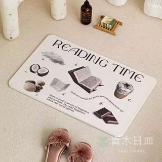 〖臺灣現貨〗復古美式造型矽藻泥吸水腳踏墊 浴室防滑墊 快乾腳踏墊 矽藻泥地墊 室內腳踏墊 腳踏墊 吸水地墊 地墊