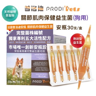 法國 普洛迪安瓶PRODI' Pets 關節肌肉保健益生菌(狗專用) 狗益生菌 狗狗關節保健 狗狗關節肌肉 寵物安瓶