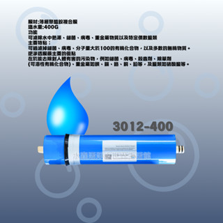【水森活淨水世界-淨水】高品質/大高流量/商用/家用 400~600加侖RO膜 "直輸機專用” 淨水器濾心 T:1100