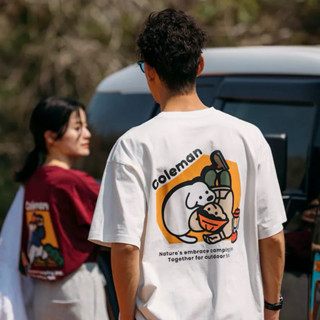 【BUTTONSHOP】現貨在臺🇯🇵 Coleman X matsui 三方聯名 露營燈 主人與狗短tee CM5586