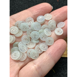 J.S精品珍寶*「天然翡翠」 * P * 配件（1pcs) 金錢片片/金錢隔片
