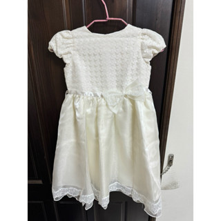 近全新 白色十字蝴蝶結禮服 女童禮服 專櫃童裝 畢業/表演/花童/喜宴 120cm 安妮公主