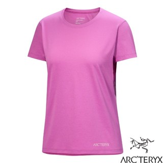 【ARCTERYX 始祖鳥】女 輕薄透氣 圓領短袖排汗衣 Taema 登山上衣 T恤/山輝雜紫 X000007694