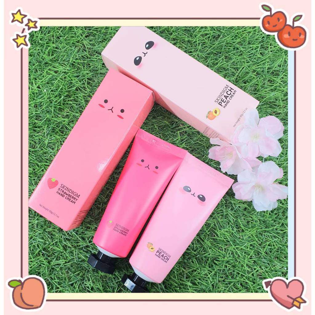 SKINDIGM可愛護手霜 - 草莓 / 蜜桃60g【訂單滿$99元才出貨】