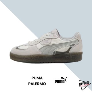 PUMA PALERMO 蕾絲花邊 緞帶 麂皮 迷霧灰 珍珠 德訓鞋 休閒 女鞋 401286-01 【彼得潘】