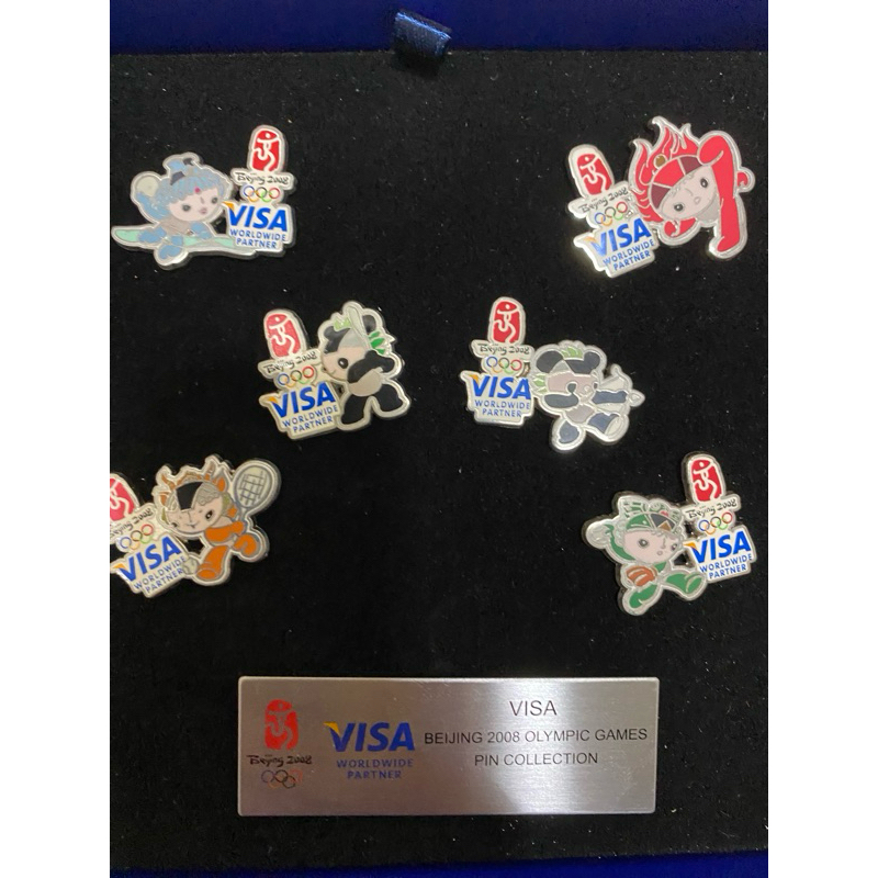 2008奧運五環紀念章 Visa 2008北京奧運紀念徽章