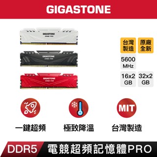 【GIGASTONE】電競超頻記憶體DDR5 XMP 32G/16G｜臺灣製造RAM/5600Mhz/16GB/32GB