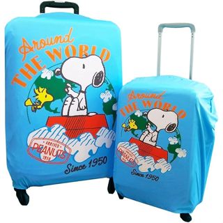 💖啾啾💖現貨 日本 SNOOPY 史努比 行李箱套 旅行 出國 側開提把口 彈性