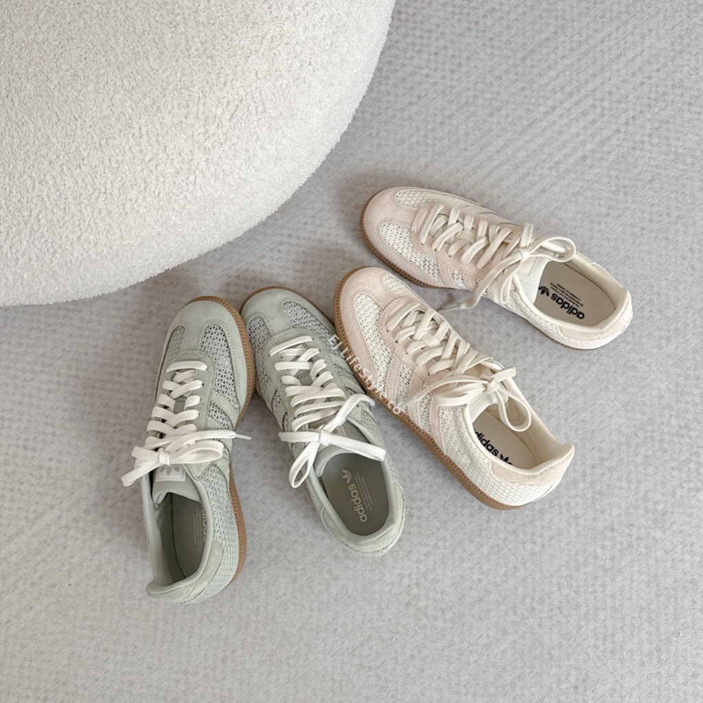 -EJ- ADIDAS SAMBA OG 編織系列 海鹽 奶油色 灰綠 焦糖底 女鞋 KK3528 KK3529
