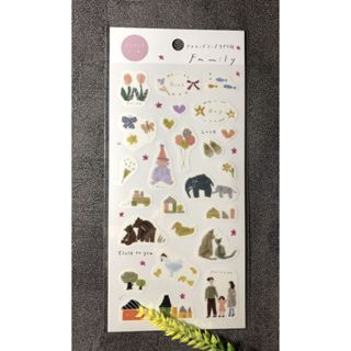 (現貨)日本製 日本作家田村美紀「我的最愛」系列和紙貼紙_"家族"_手帳裝飾_日本貼紙_日本商品直送