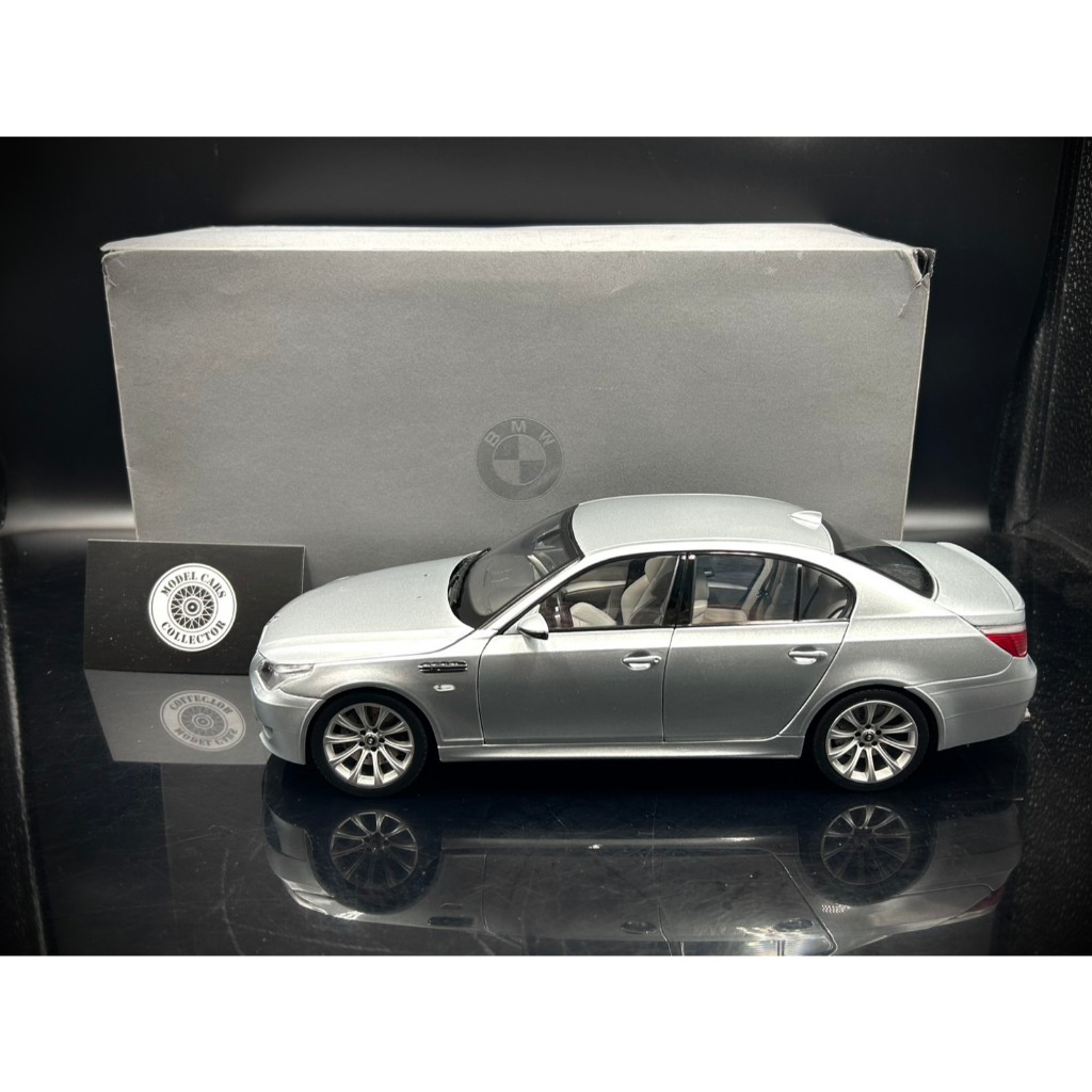 【收藏模人】原廠精品 Kyosho BMW M5 seden E60 2008 銀 1/18 1:18 汎德 禮品