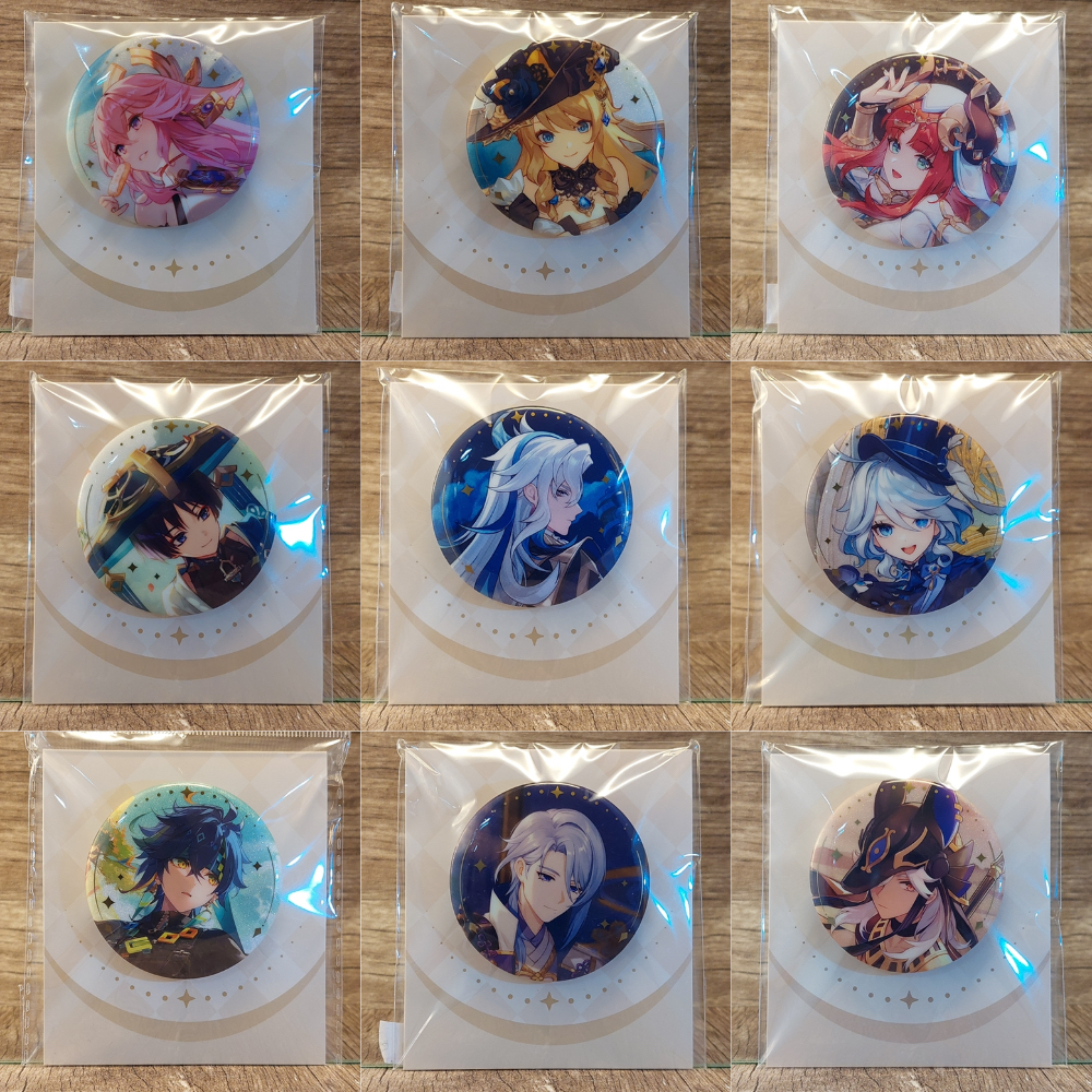 原神官方周邊 逸聞軼事系列徽章 八重神子 賽諾 流浪者 那維萊特 芙寧娜 基尼奇 娜維婭 神里綾人 妮露