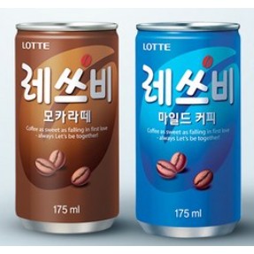 LOTTE 樂天 Let’s Be 罐裝咖啡 原味特調 摩卡拿鐵 175ml 韓國咖啡 辦公室飲料 國民咖啡