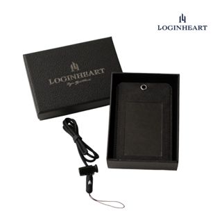LOGINHEART｜免取卡正面感應證件套 經典黑 可客製 其他夾層票卡不幹擾 臺灣製造獨家精品 附矽膠掛繩