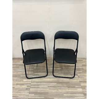 《大淡水二手精品傢俱》黑色系折疊椅（2張）臺北二手傢具#新北二手傢具#林口二手傢具#桃園二手傢具