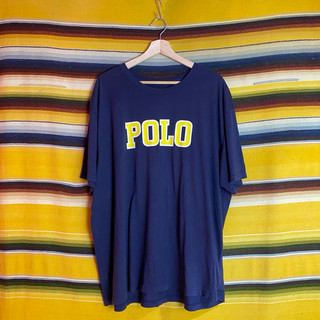 古著•Nuzi_s •Polo Ralph Lauren 深藍膠印文字短T T5052002 Polo RL