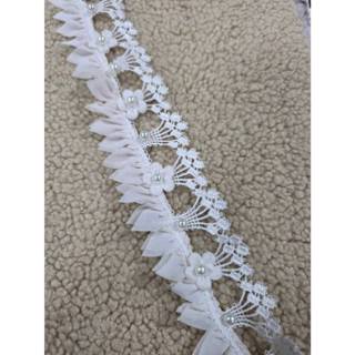 zf23 .13 珍珠 水溶蕾絲花邊 45x5cm 20元有12份可連續