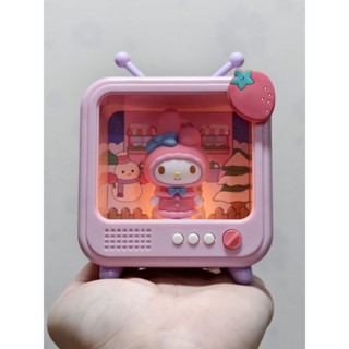現貨 正版 Melody 美樂蒂 迷你電視造型 發光 擺飾 無盒 二手