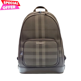 Burberry 80656301 Rocco 尼龍雙肩包 炭灰色