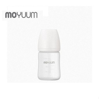 MOYUUM 韓國 寬口矽膠玻璃奶瓶(0m+)150ml 雲朵白(8809649022198) 620元