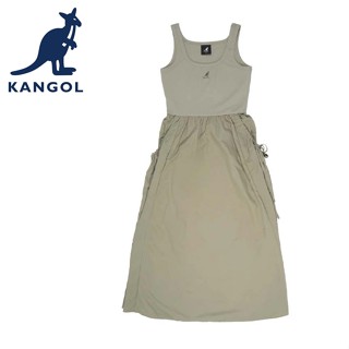 KANGOL 英國袋鼠 連身裙 65221582 女款 淺綠 淺灰 黑色