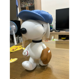 二手9成新✨#9 711禮盒 正版史努比SNOOPY存錢筒 高度約30公分 無盒無餅乾 棒球⚾️史努比大公仔存錢筒