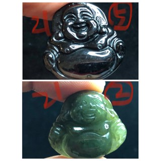 第21組藍水種墨翠笑佛財神佛公彌勒佛天然玉石緬甸玉硬玉A貨翡翠吊墬墜子玉墬多種款式請進多種款式請進