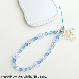 Tiffany’s Rilakkuma 拉拉熊 懶懶熊 全新現貨 雨衣系列 手機掛繩 藍色 手機繩 串珠 拉拉熊手機繩