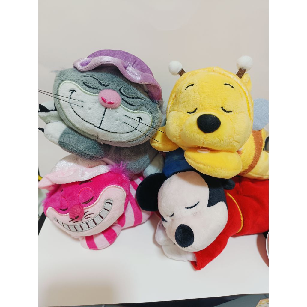 全新正版迪士尼趴睡系列絨毛集線器 迪士尼吊飾 路西法 柴郡貓 米奇 維尼