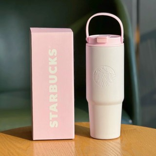 Starbucks官方正品！星巴克杯子2025櫻花春綻800ml經典紫粉色款不銹鋼雙飲口杯咖啡杯果汁珍奶茶奶昔茶水杯