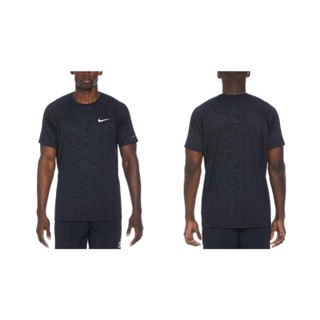 NIKE Blocks 成人男性短袖防曬運動衣 NESSD688-001 黑